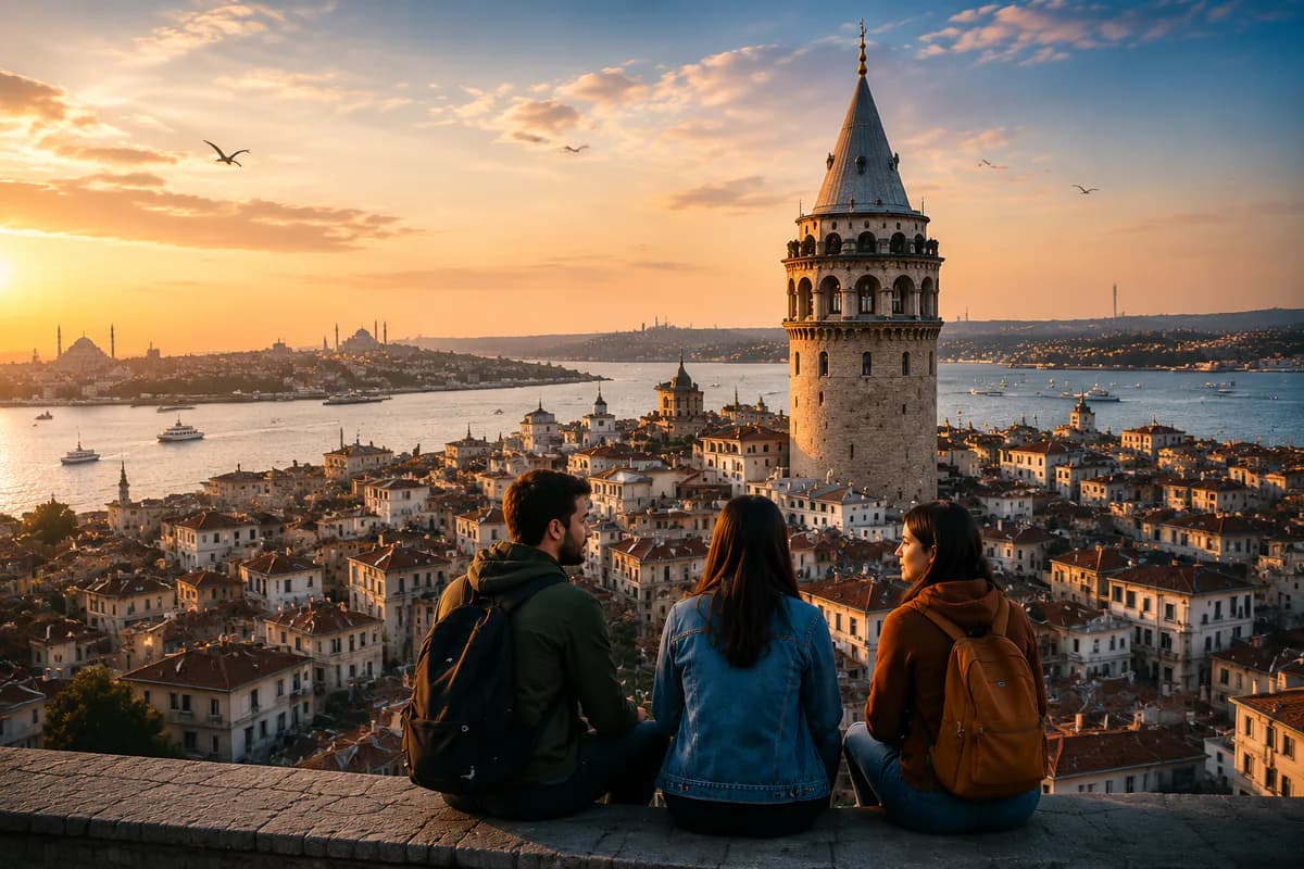 İstanbul'da gezi rotasını paylaşan gezginler